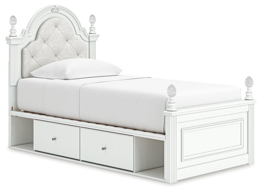 Maylilly Twin Upholstered Panel Storage Bed