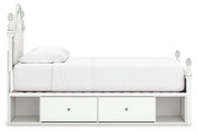 Kozlani Twin Upholstered Panel Storage Bed, Dresser and Mirror