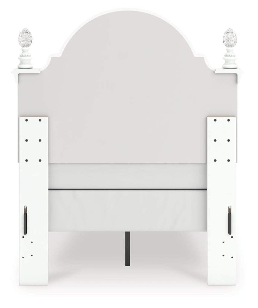 Kozlani Twin Upholstered Panel Bed, Dresser, Mirror and Nightstand