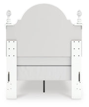 Kozlani Twin Upholstered Panel Bed, Dresser and Mirror