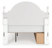 Kozlani Full Upholstered Panel Storage Bed, Dresser, Mirror and Nightstand