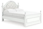 Kozlani Full Upholstered Panel Bed, Dresser, Mirror and Nightstand