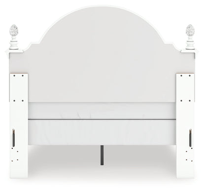 Kozlani Full Upholstered Panel Bed, Dresser, Mirror and Nightstand