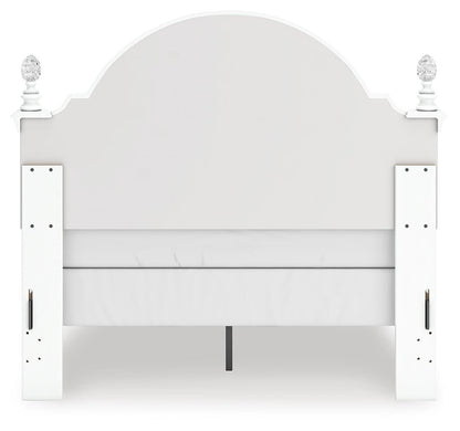 Kozlani Full Upholstered Panel Bed, Dresser and Mirror