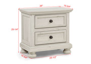 Claribelle Night Stand-White
