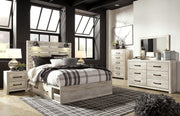 Cambeck Queen Panel Bed with Storage, Dresser, Mirror and 2 Nightstands