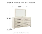 Cambeck Panel 6PC Bedroom Set with 2 Nightstands