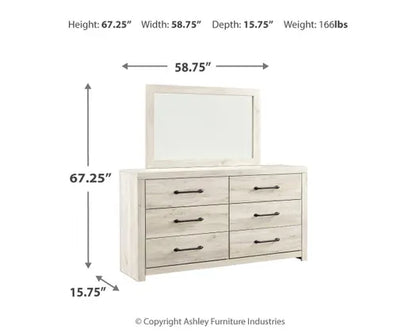 Cambeck Panel 6PC Bedroom Set with 2 Nightstands