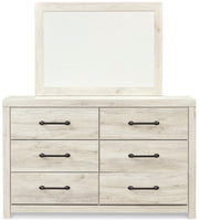 Cambeck Twin Panel Headboard Bed with Mirrored Dresser