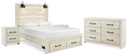 Cambeck Queen Panel Storage Bed, Dresser and 2 Nightstands