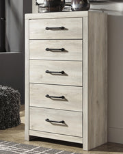 Cambeck Full Panel Bed with 2 Storage Drawers with Mirrored Dresser, Chest and Nightstand