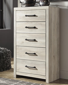 Cambeck Full Panel Bed with 2 Storage Drawers with Mirrored Dresser, Chest and Nightstand