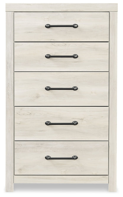 Cambeck Queen Panel Bed with 2 Storage Drawers with Mirrored Dresser, Chest and Nightstand