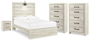 juego de recámara Cambeck Full Panel 4PC con 2 Chests