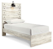 Cambeck Twin Panel Bed with Mirrored Dresser and Chest