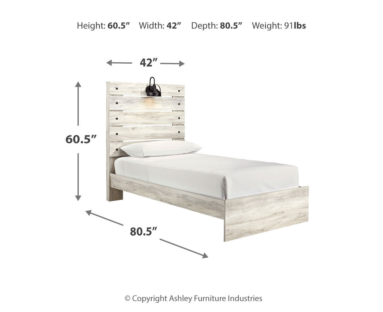 Cambeck Twin Panel Bed