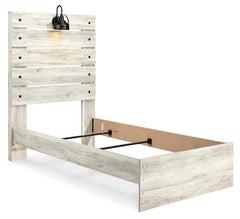 Cambeck Twin Panel Bed with Mirrored Dresser
