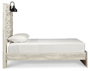 Cambeck Twin Panel Bed with Mirrored Dresser and Nightstand