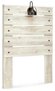 Cambeck Twin Panel Headboard Bed with Mirrored Dresser, Chest and Nightstand