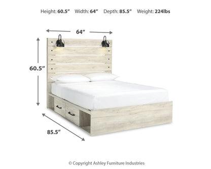 Cambeck Queen Panel Bed with 2 Storage Drawers