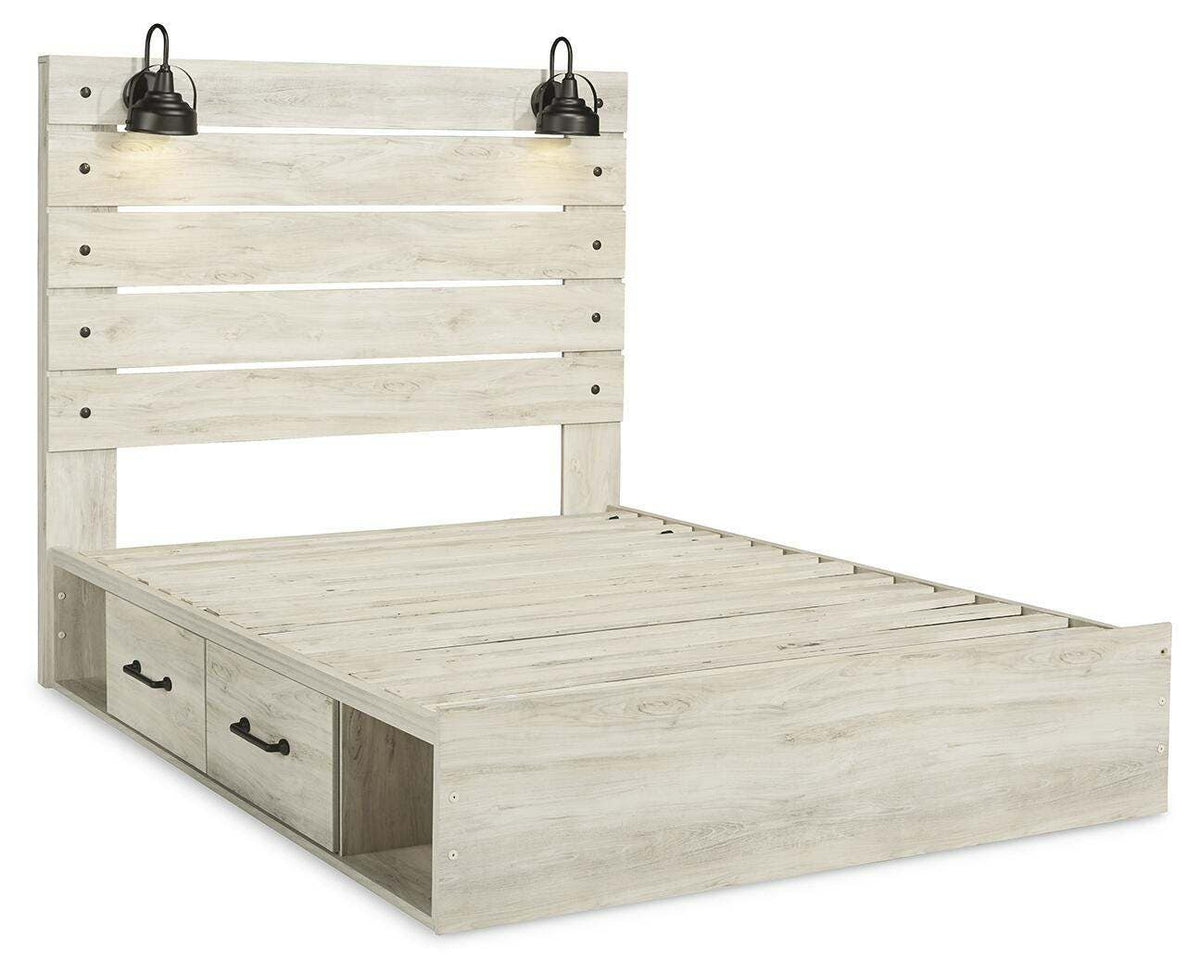 Cambeck Queen Panel Bed with Storage, Dresser, Mirror and 2 Nightstands