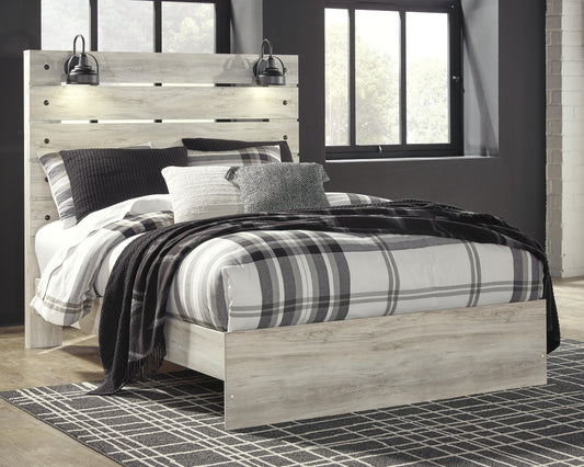 Cambeck Queen Panel Bed with Mirrored Dresser, Chest and Nightstand