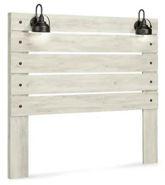 Cambeck Panel Headboard with Mirrored Dresser & Nightstand