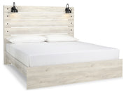 Cambeck King Panel Bed with Mirrored Dresser, Chest and Nightstand