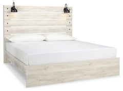 Cambeck King Panel Bed with Mirrored Dresser, Chest and Nightstand