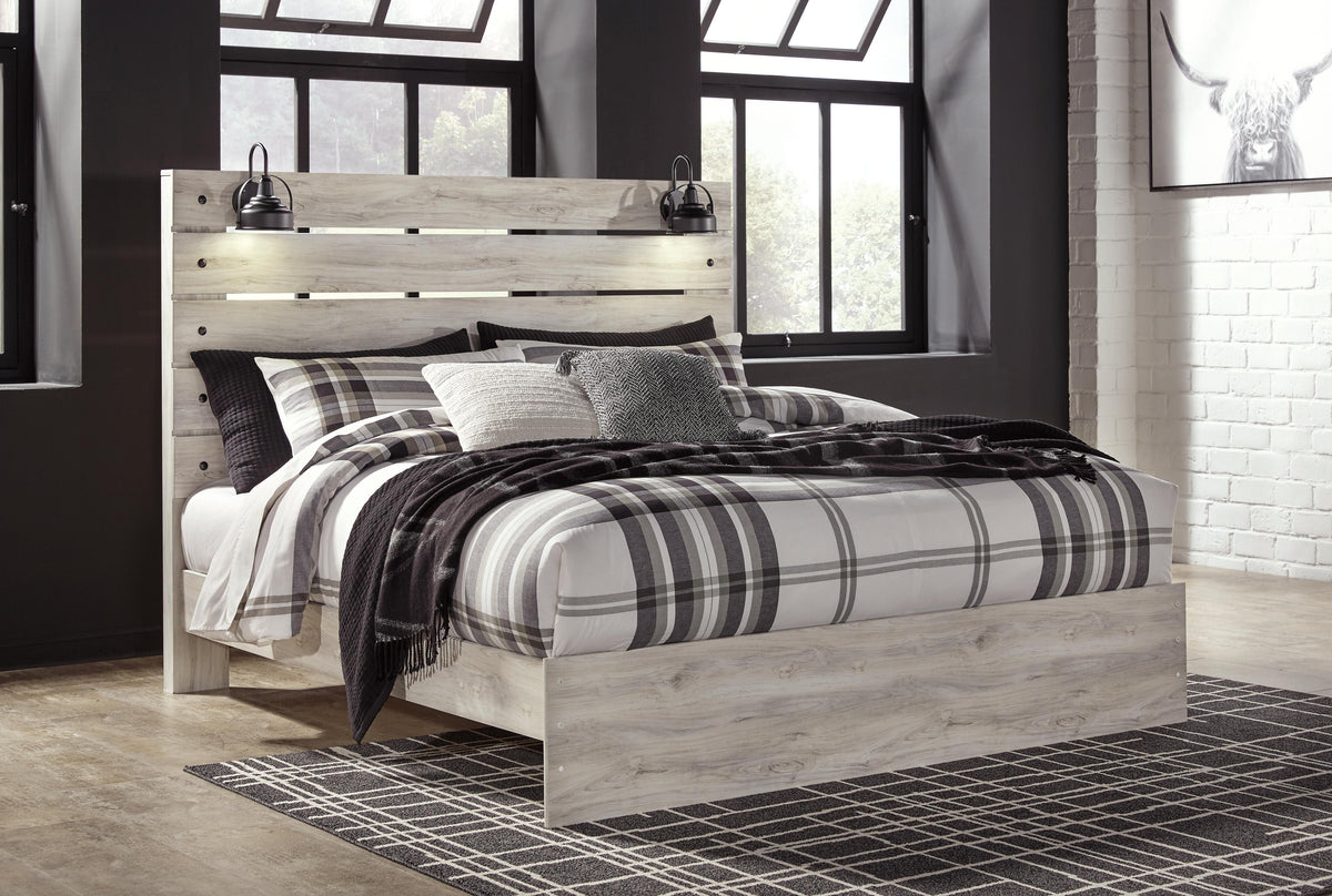 juego de recámara Cambeck King Panel 5PC con Espejado Cómoda & 2 Burós