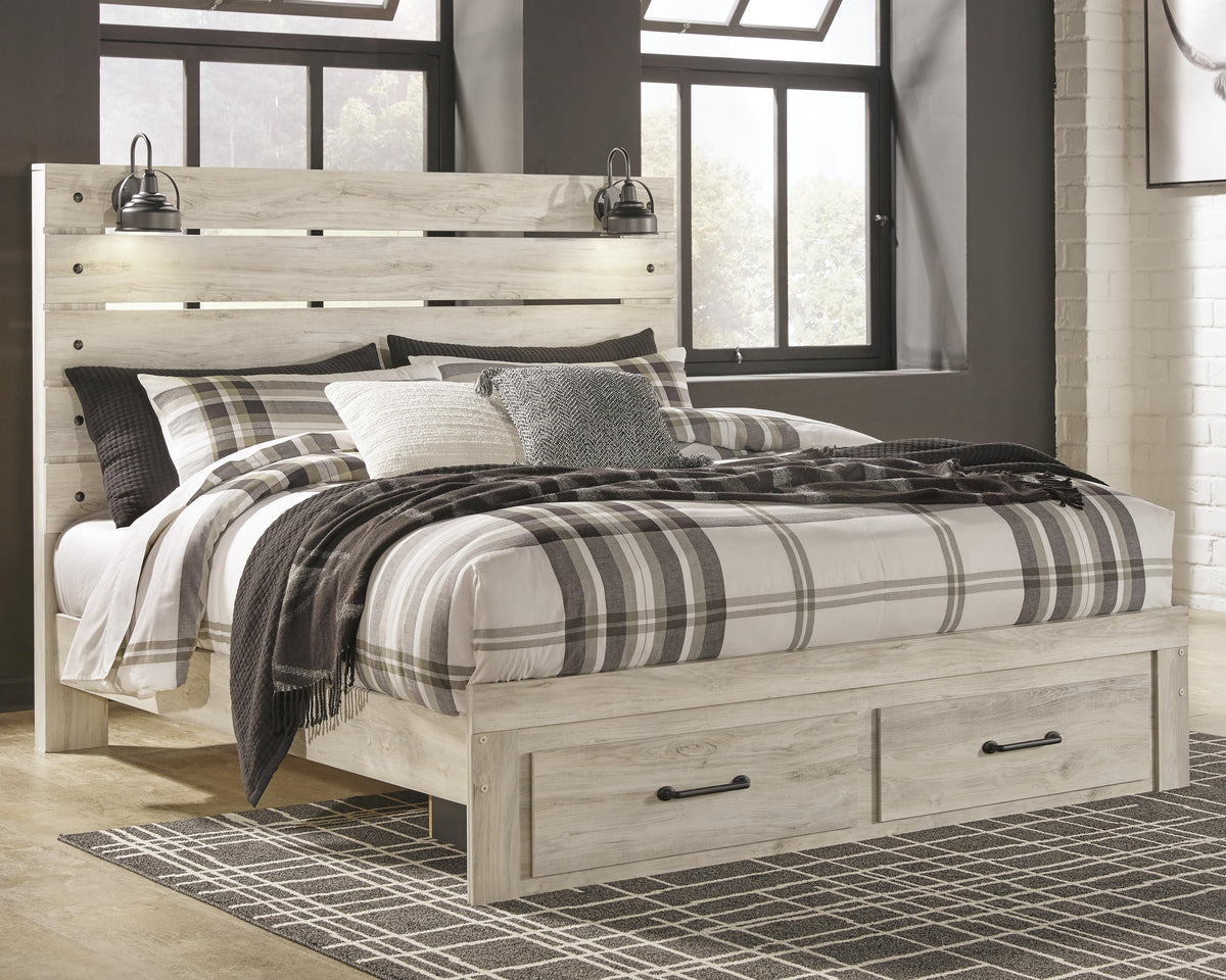 Cambeck King Panel Storage Bed, Dresser, Mirror, Chest and 2 Nightstands