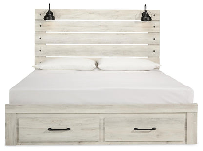 Cambeck King Panel Storage Bed, Dresser, Mirror and Nightstand