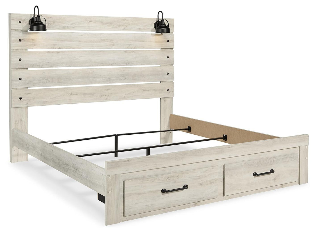Cambeck King Panel Storage Bed, Dresser and Nightstand