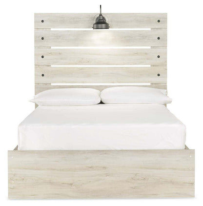 Cambeck Full Panel Bed with Storage, Dresser and Nightstand