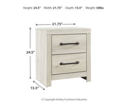 Cambeck King Panel Bed with 2 Storage Drawers with Mirrored Dresser and Nightstand