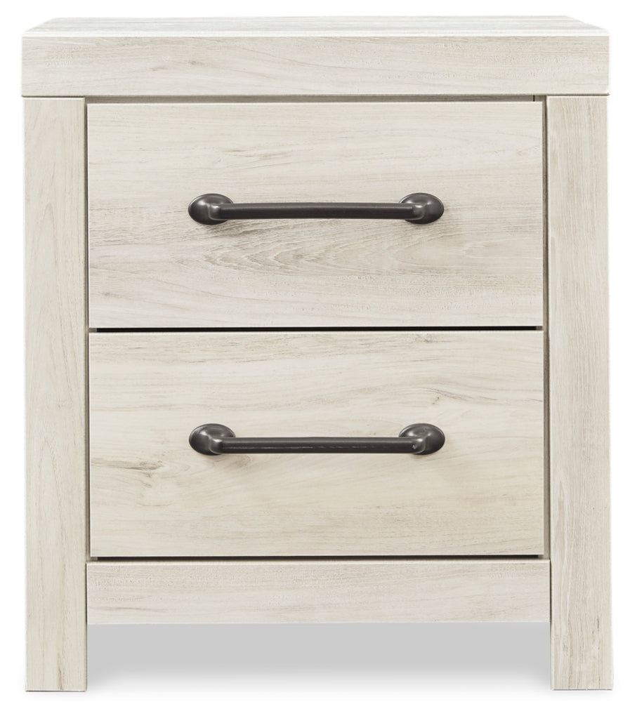 Cambeck Full Panel Bed with 2 Storage Drawers with Mirrored Dresser, Chest and Nightstand