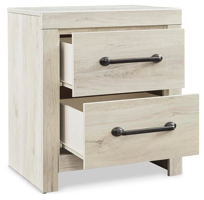 Cambeck Panel Headboard with Mirrored Dresser & Nightstand