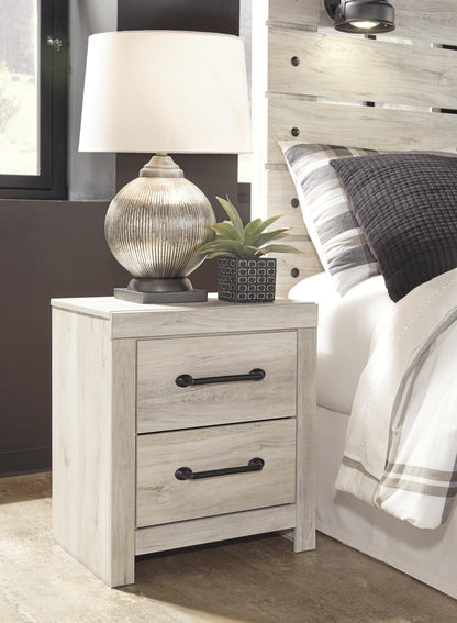 Cambeck King Panel Bed with 2 Storage Drawers with Mirrored Dresser, Chest and Nightstand