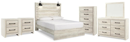 Cambeck Panel 6PC Bedroom Set with 2 Nightstands