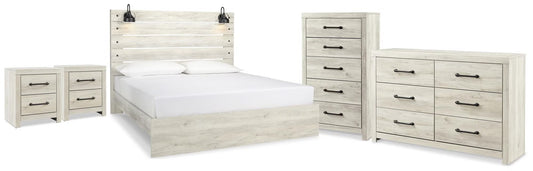 Cambeck King Panel 5PC Bedroom Set with 2 Nightstands
