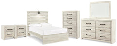 Cambeck Panel 6PC Bedroom Set with 2 Nightstands