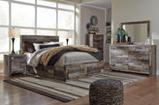 Derekson Queen Panel Bed with 4 Storage Drawers