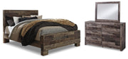 Derekson Queen Panel Bed with Mirrored Dresser