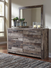 Derekson Full Panel Bed, Dresser, Mirror and Nightstand