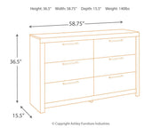 Derekson Six Drawer Dresser