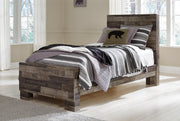 Derekson Twin Panel Bed with Mirrored Dresser