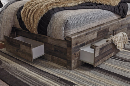 Derekson Queen Panel Bed with 6 Storage Drawers