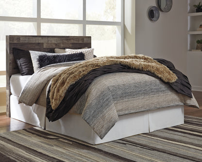 Derekson Queen/Full Panel Headboard Bed with Mirrored Dresser