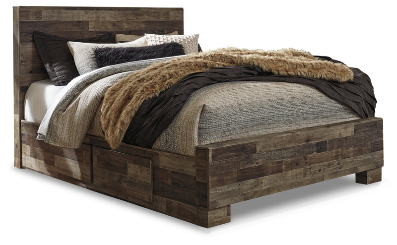Derekson Queen Panel Bed with 2 Side Storage
