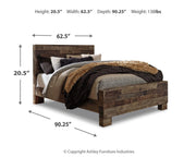 Derekson Queen Panel Bed with Mirrored Dresser
